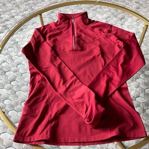 REI Womens size small red zip up long sleeve